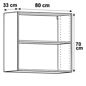 Meuble haut caisson 700 × 800 × 330 mm